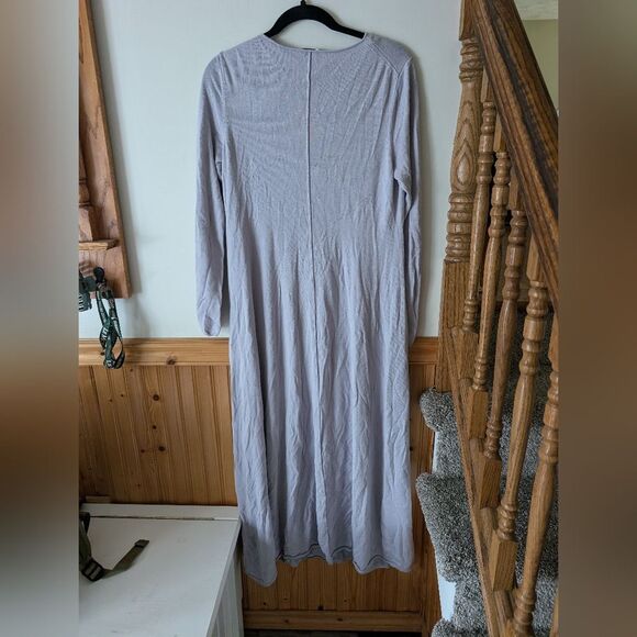 Lafayette 148 Ballet Studio Maxi Aster Gray Lavender Dress Size XL - Picture 5 of 7